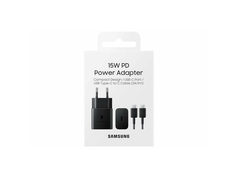 Зарядно за стена Samsung EP-T1510XBEGEU Бял Черен 15 W 25 W