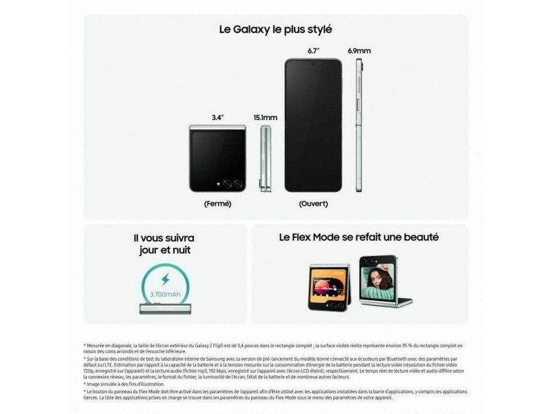 Смартфони Samsung Galaxy Z Flip5 6,7
