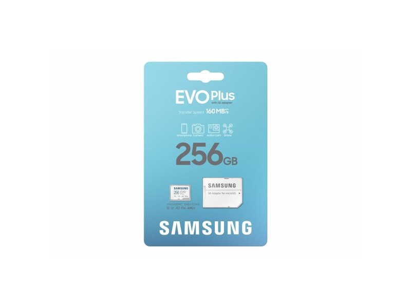 Mикро SD карта памет с адаптер Samsung EVO Plus 2023 256 GB