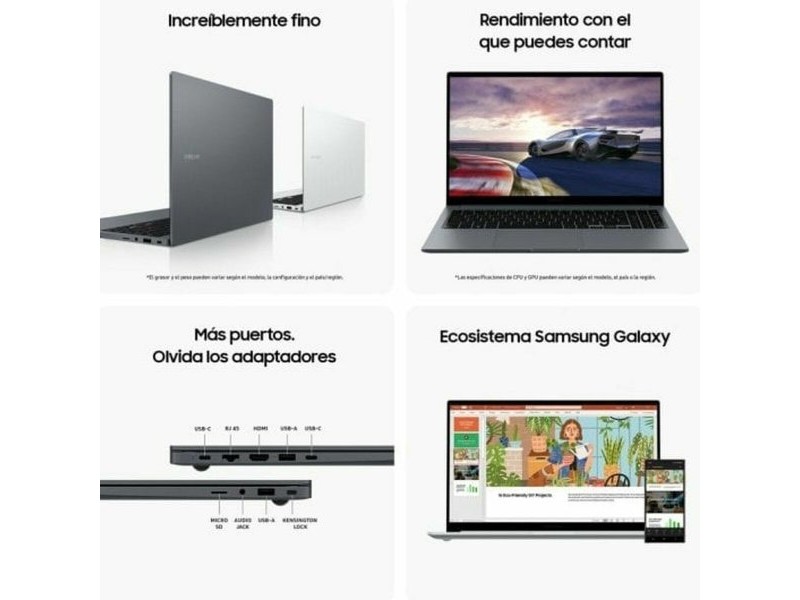 Лаптоп Samsung Galaxy Book4 C7-150U Испанска Qwerty 15,6