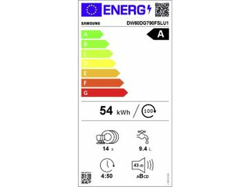 Съдомиялна Samsung DW60DG790FSLU1 Стомана 60 cm
