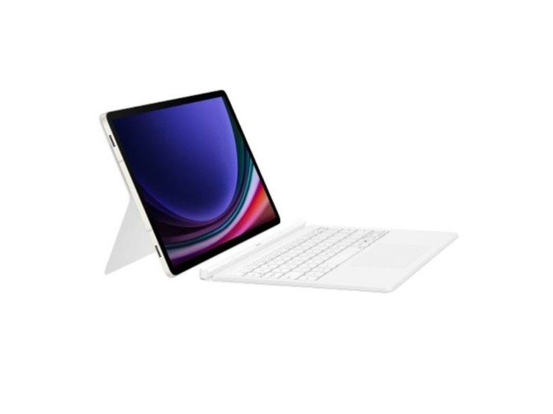 Универсален калъф за таблет и клавиатура Samsung EF-DX725BWEGES Бял Испанска Qwerty