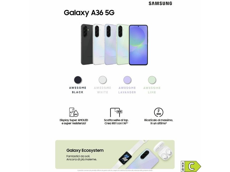 Смартфони Samsung SM-A366BZKBEEB Octa Core 6 GB RAM 128 GB Черен 6,7