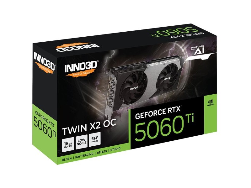 Графична карта INNO3D N506T2-16D7X-191073N geforce rtx 5060 ti 16 GB GDDR7