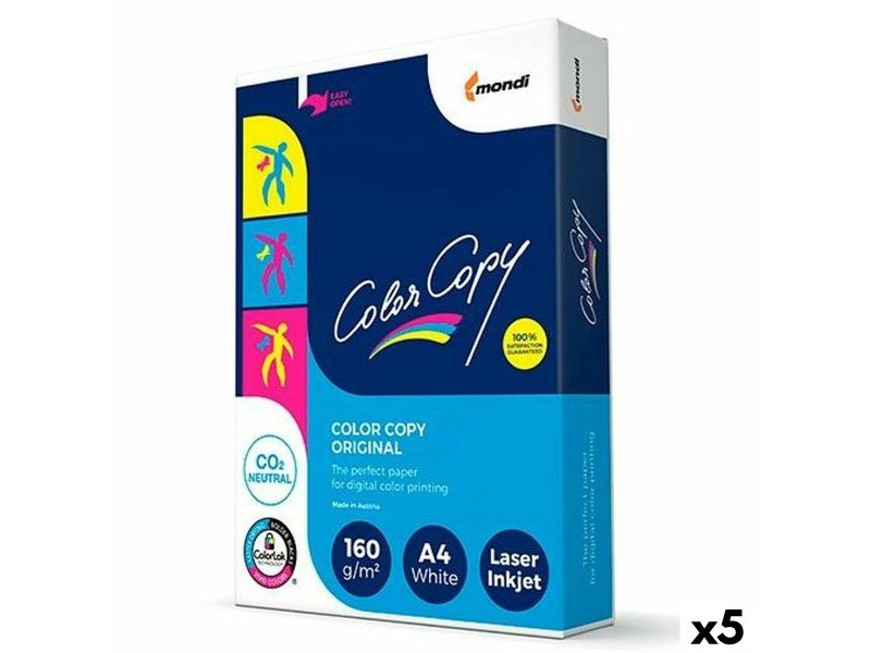 Хартия за Печат Color Copy Бял A4 250 Листи (5 броя)