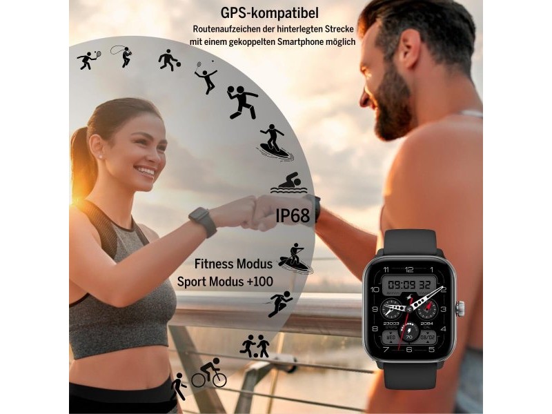 Смарт часовник beafon WATCH 201 1,85