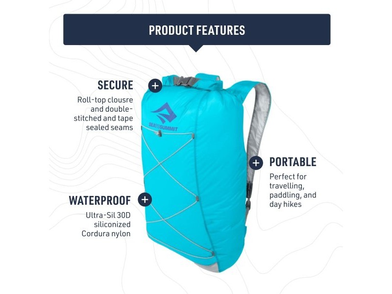 Планинска раница Sea to Summit Ultra-Sil Dry Day Pack Сив Сребрист 22 L