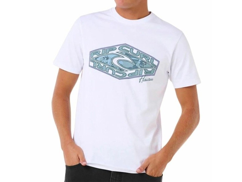 Мъжка тениска с къс ръкав Rip Curl Refill Tee Бял XL