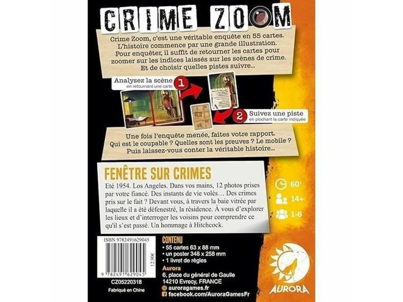 Настолна игра Asmodee Crime Zoom Fenêtre sur Crimes (FR)