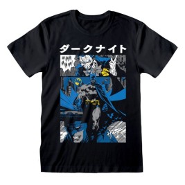 Тениска с къс ръкав Batman Manga Cover Черен Унисекс