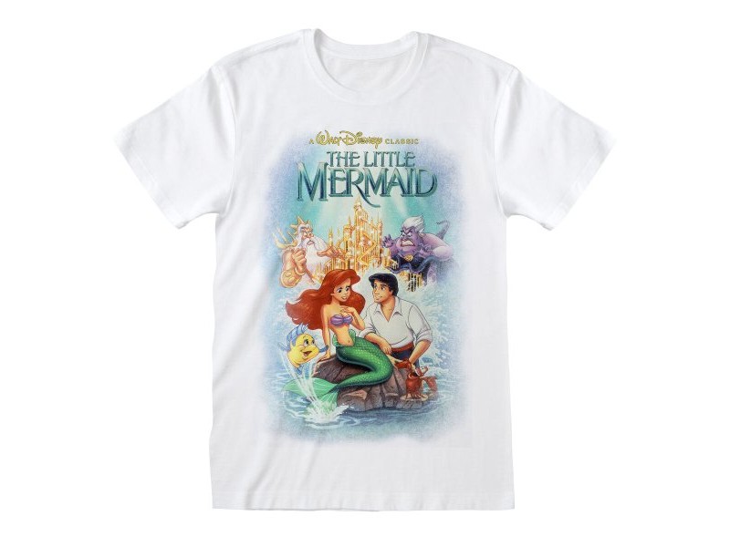 Тениска с къс ръкав The Little Mermaid Classic Poster Бял Унисекс