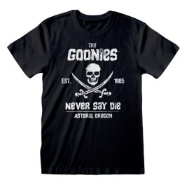 Тениска с къс ръкав The Goonies Never Say Die Черен Унисекс