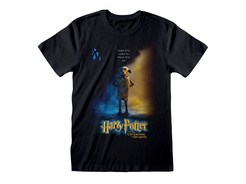 Тениска с къс ръкав Harry Potter Dobby Poster Черен Унисекс
