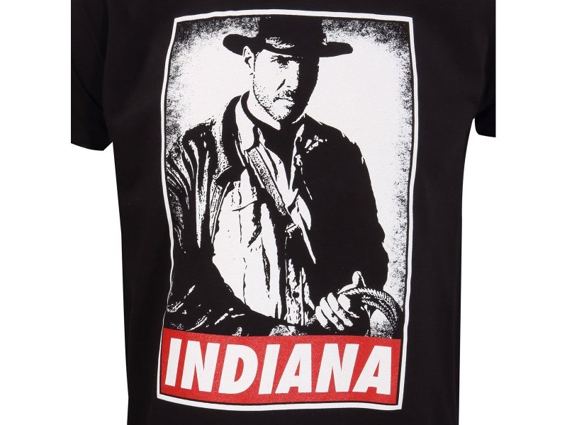 Тениска с къс ръкав Indiana Jones Indy Черен Унисекс