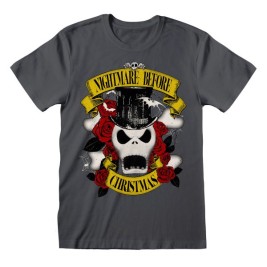Тениска с къс ръкав The Nightmare Before Christmas Top Hat Jack Графит Унисекс