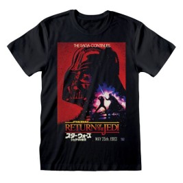 Тениска с къс ръкав Star Wars Vader Poster Черен Унисекс