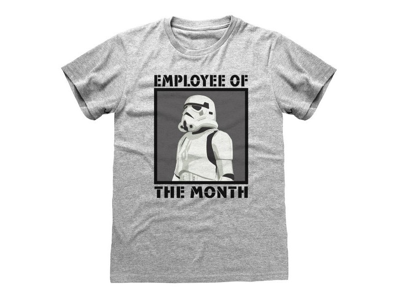 Тениска с къс ръкав Star Wars Employee of the Month Сив Унисекс
