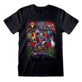 Тениска с къс ръкав DC Comics Villains Черен Унисекс