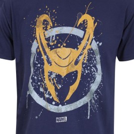 Тениска с къс ръкав Marvel Splatter Logo Син Унисекс