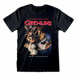 Тениска с къс ръкав Gremlins Homeage Style Черен Унисекс