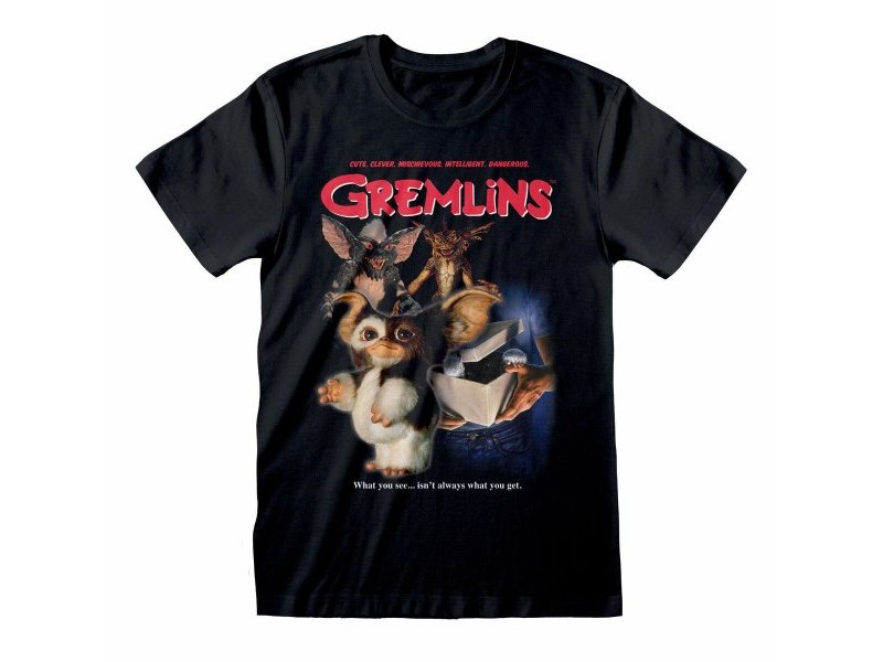 Тениска с къс ръкав Gremlins Homeage Style Черен Унисекс