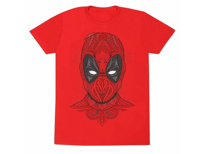Тениска с къс ръкав Deadpool Tattoo Style Червен Унисекс