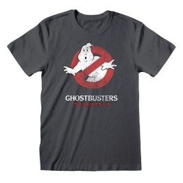 Унисекс тениска с къс ръкав The Ghostbusters Japanese Text Тъмно сив