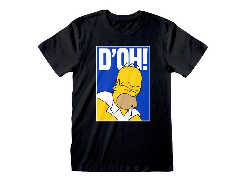 Унисекс тениска с къс ръкав The Simpsons Doh Черен