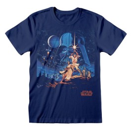 Унисекс тениска с къс ръкав Star Wars New Hope Vintage Черен