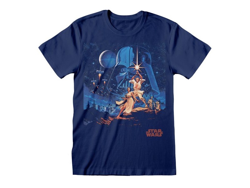 Унисекс тениска с къс ръкав Star Wars New Hope Vintage Черен