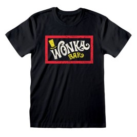Унисекс тениска с къс ръкав Willy Wonka Wonka Bar Черен