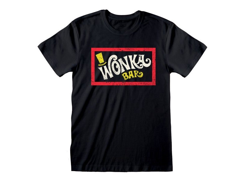 Унисекс тениска с къс ръкав Willy Wonka Wonka Bar Черен