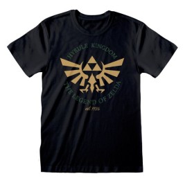 Унисекс тениска с къс ръкав The Legend of Zelda Hyrule Kingdom Crest Черен