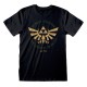Унисекс тениска с къс ръкав The Legend of Zelda Hyrule Kingdom Crest Черен