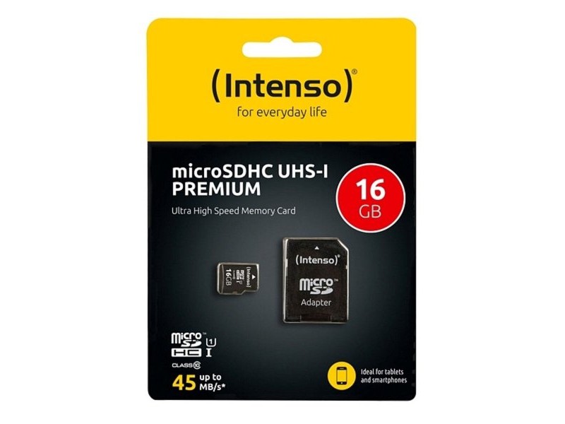 Mикро SD карта памет с адаптер INTENSO 34234 UHS-I Premium