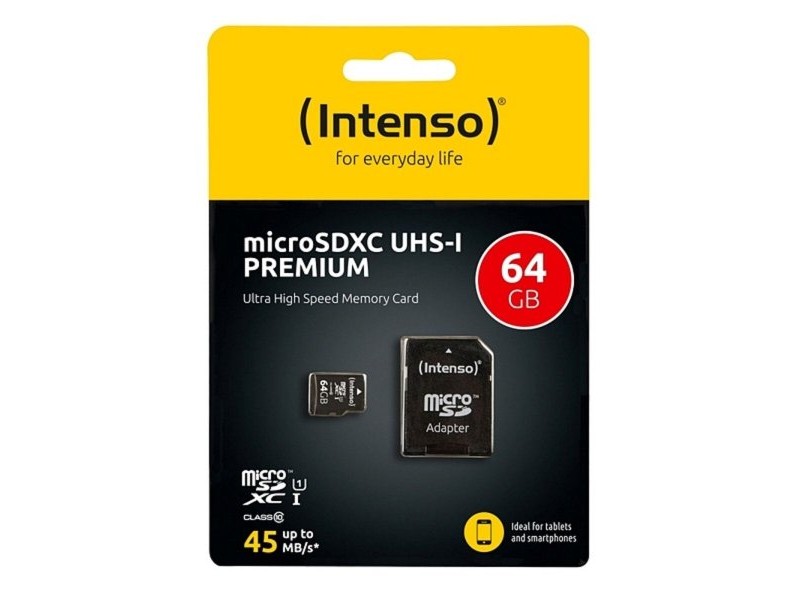 Mикро SD карта памет с адаптер INTENSO 34234 UHS-I XC Premium