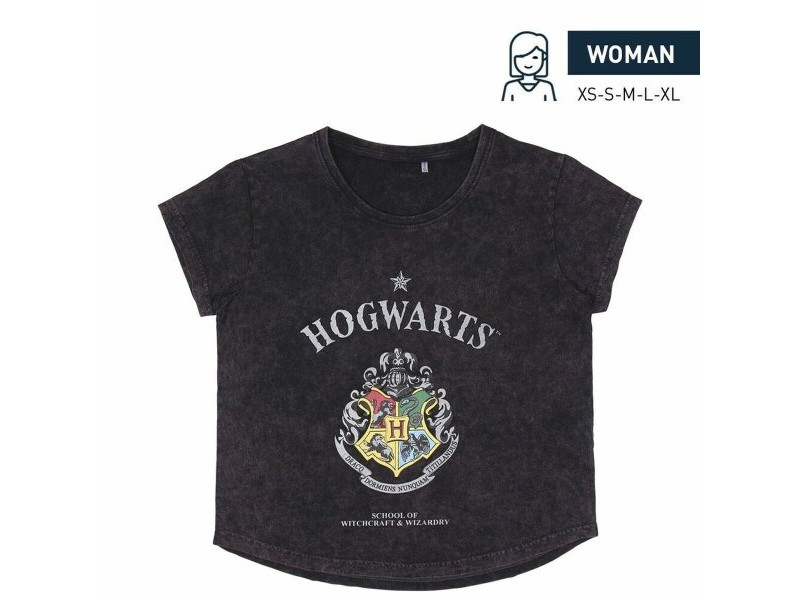 Дамска тениска с къс ръкав Harry Potter Сив Тъмно сив