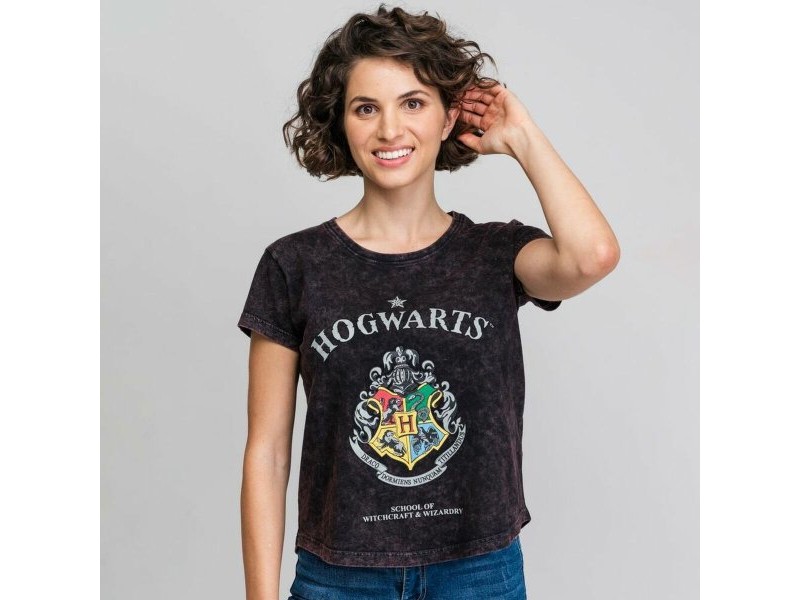 Дамска тениска с къс ръкав Harry Potter Сив Тъмно сив