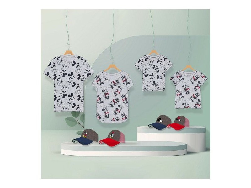 Дамска тениска с къс ръкав Minnie Mouse Сив