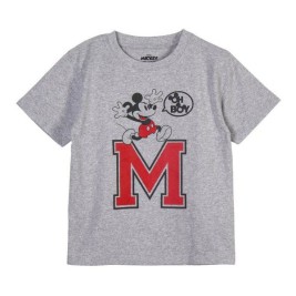 Тениска с къс ръкав Mickey Mouse Сив