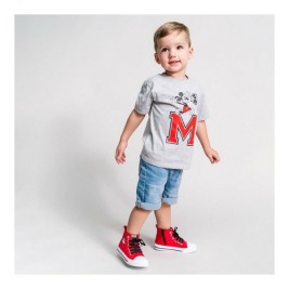 Тениска с къс ръкав Mickey Mouse Сив