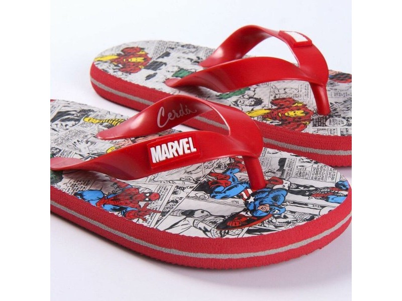 Джапанки за деца Marvel Червен Сив