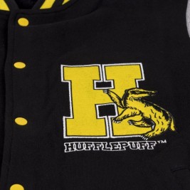 Унисекс суичър без качулка Harry Potter Hufflepuff Сив Черен