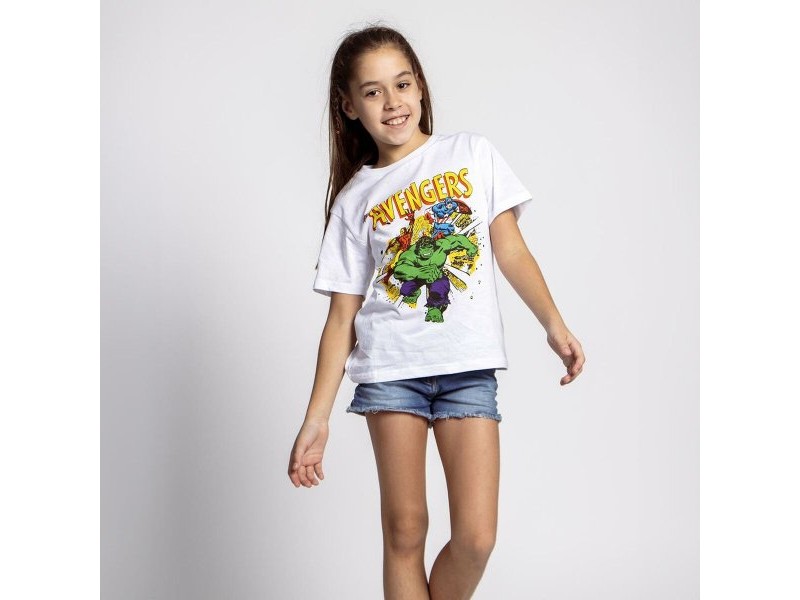 Детски Тениска с къс ръкав Marvel Бял