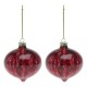 Коледни топки (2 pcs) 112490 Кафяв Червен 8 cm (2 броя)