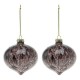 Коледни топки (2 pcs) 112490 Кафяв Червен 8 cm (2 броя)