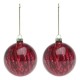 Коледни топки (2 pcs) 113572 Кафяв Червен 8 cm (2 броя)