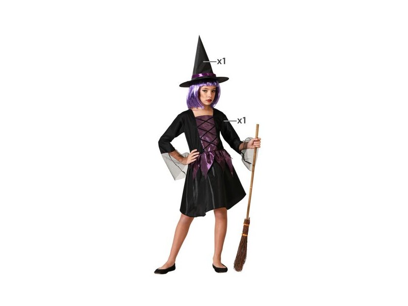 Маскировъчен костюм за деца Лилав Вещица Halloween