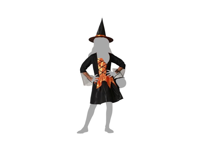 Маскировъчен костюм за деца Оранжев Вещица Halloween