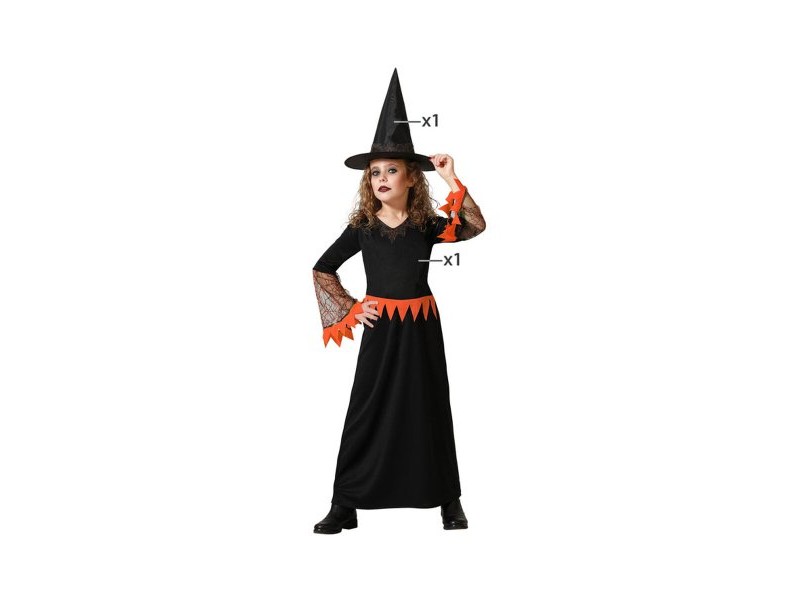 Маскировъчен костюм за деца Оранжев Вещица Halloween